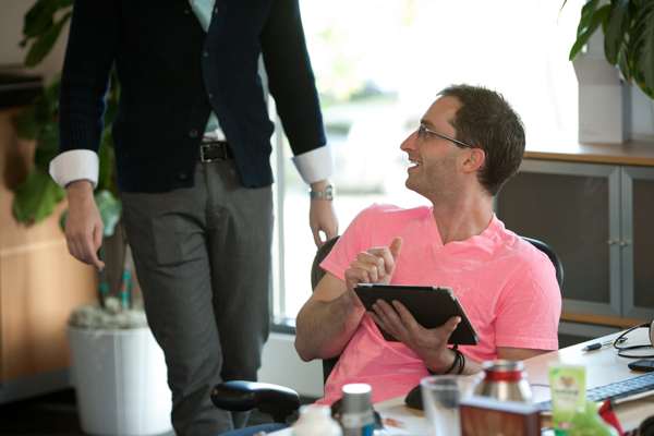 photo of people giving feedback