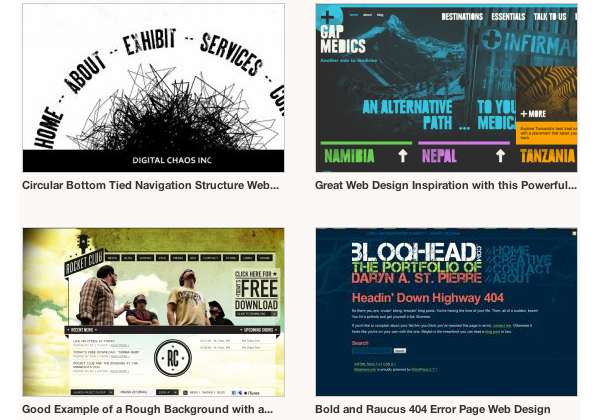 samples of sites with rough textures