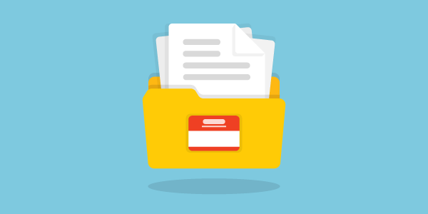 illustration of a folder with a name tag