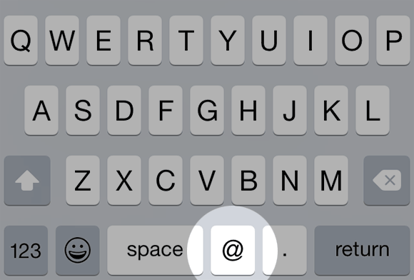 screen shot of a mobile keyboard