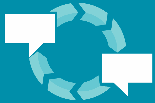 fancy illustration of a feedback loop
