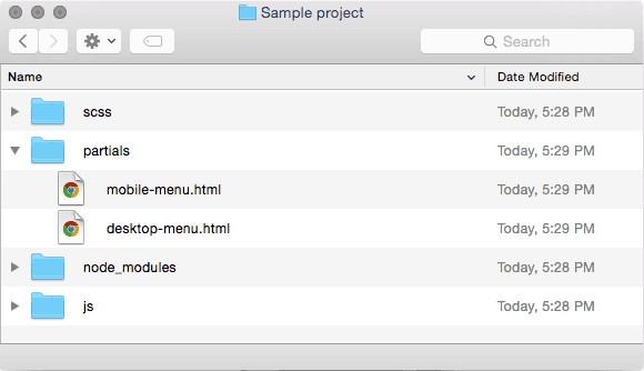 Screenshot of files in the right folder.
