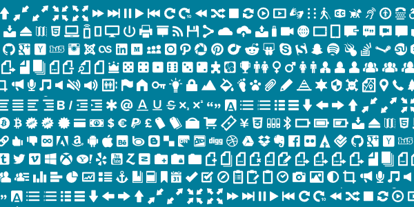 Illustration of many, many icons