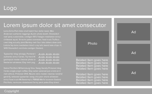 sample page layout