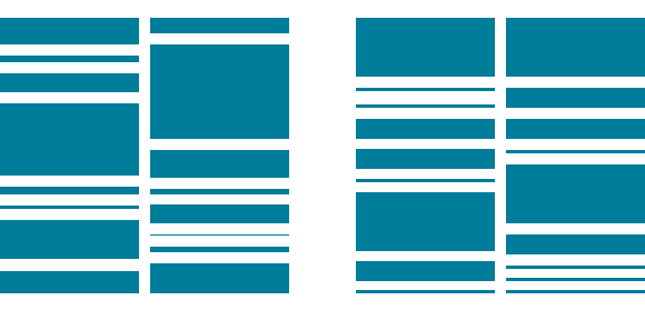 Illustration of blocks at different sizes. Doing less doesn’t mean making do with less.