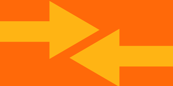 illustration of conflicting arrows