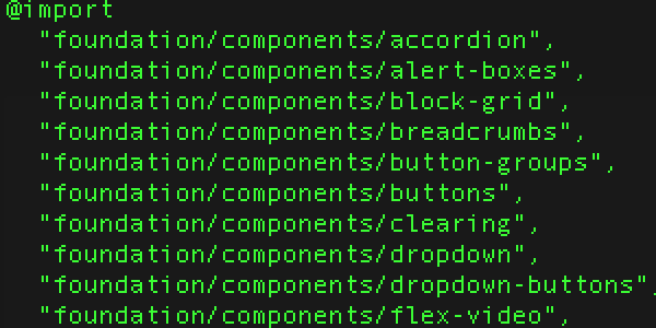 illustration of code Sass includes in a Mac terminal